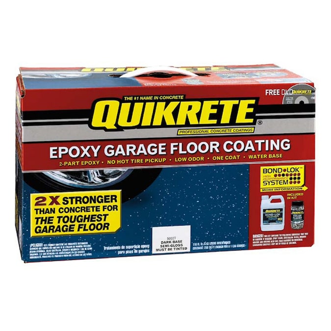 Garage Floor Stain Kit Quikrete 1-gallon kit epoxy garage floor coating dark base at lowes.com