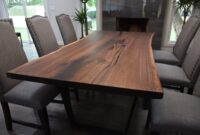 Black Walnut Live Edge Dining Table Table dining walnut edge live legs wood furniture trapezoid 1×3 metal tische plank slab designs besuchen epoxy river