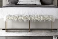 modern end of bed bench End-of-bed-bench: decorative bed-foot-space filler