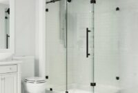 matte black frameless shower door Custom frameless matte black shower door