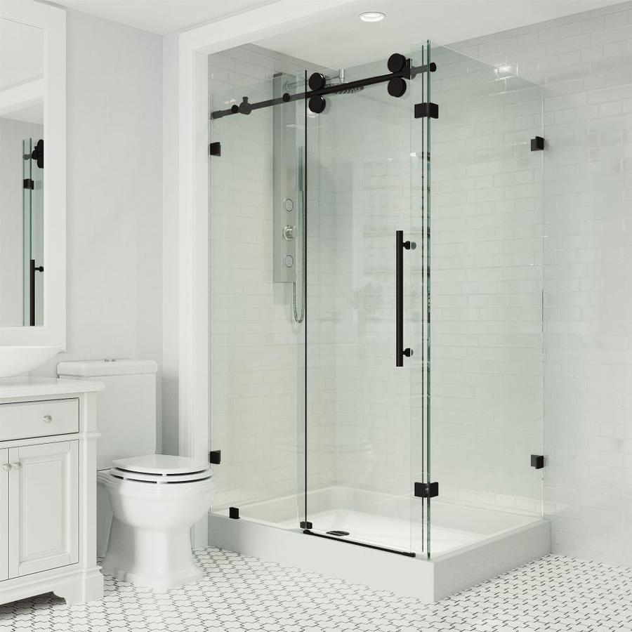 matte black frameless shower door Custom frameless matte black shower door