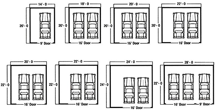 2 1 2 car garage dimensions Garage dimensions car standard plans plan garages diagrams dimension carport floor detached choose board voitures voiture pour visit workshop interior