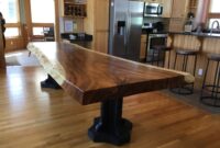 Custom Live Edge Dining Table Dining table walnut edge live salvaged custom wood made custommade tables room