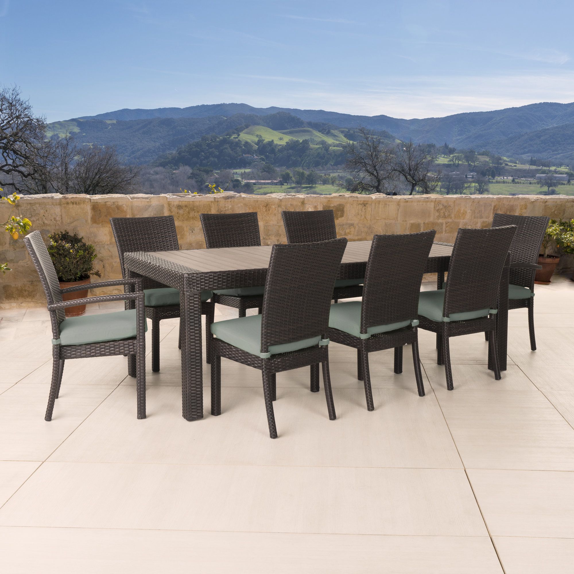 9-Piece Laurie Patio Dining Set in Espresso – decorafit.com/home