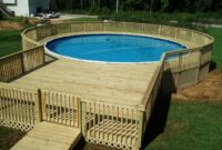 How to Build an Above Ground Pool Deck Pool ground above decks cool inspiration own topsdecor decor