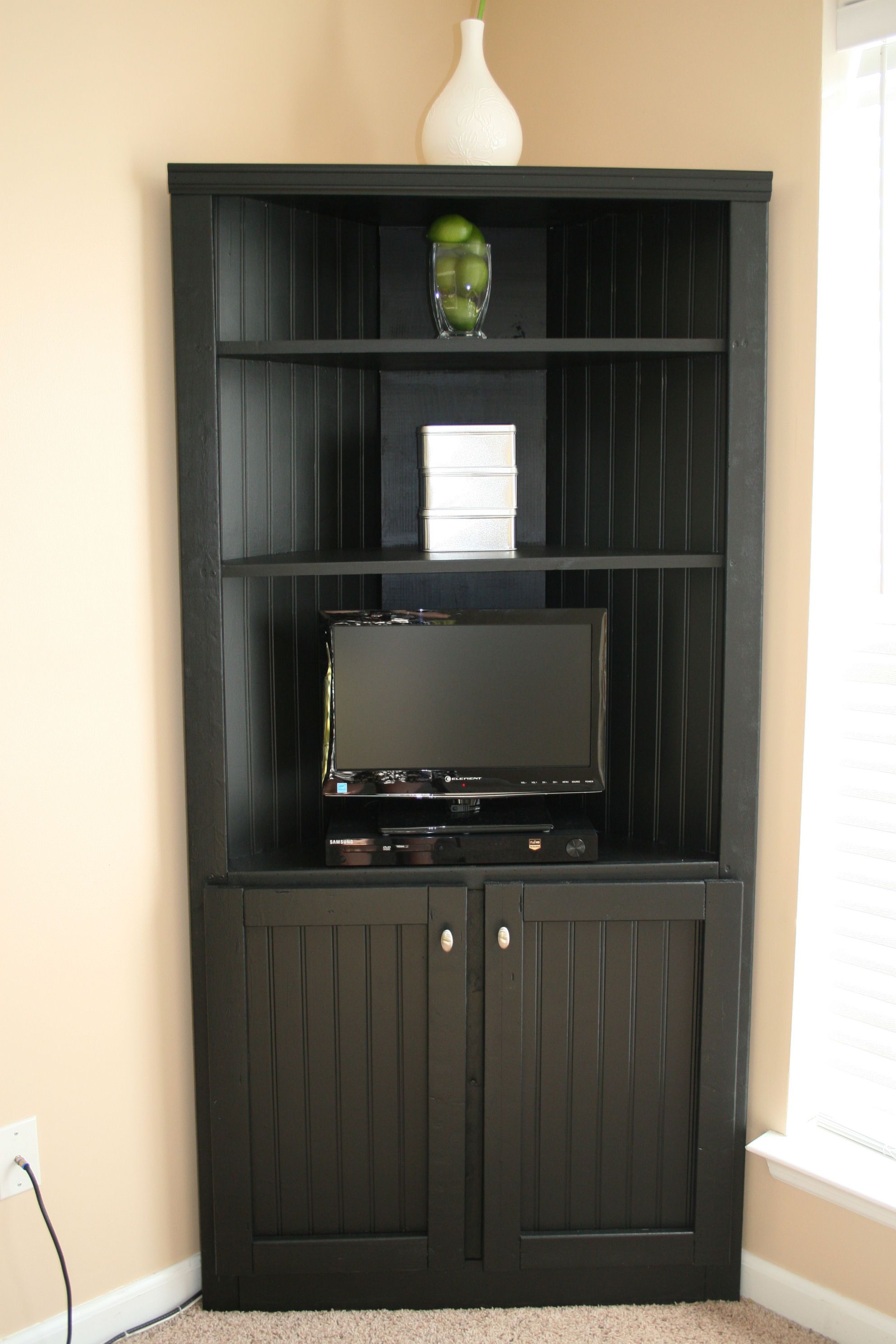 Corner Storage Cabinet Shelf | Do It Yourself Home Projects from Ana