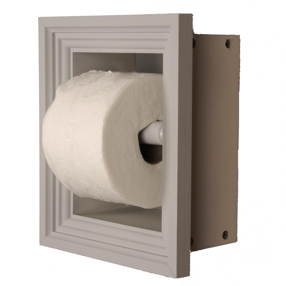 Recessed Toilet Paper Holders for Large Rolls Moen donner recessed toilet paper holder and clamp in chrome-dn5075