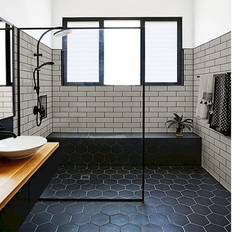 Gray Subway Tile Subway gray tile metallic 3×6 tiles detail