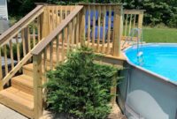 how to build an above ground pool deck step by step Build pool deck step step