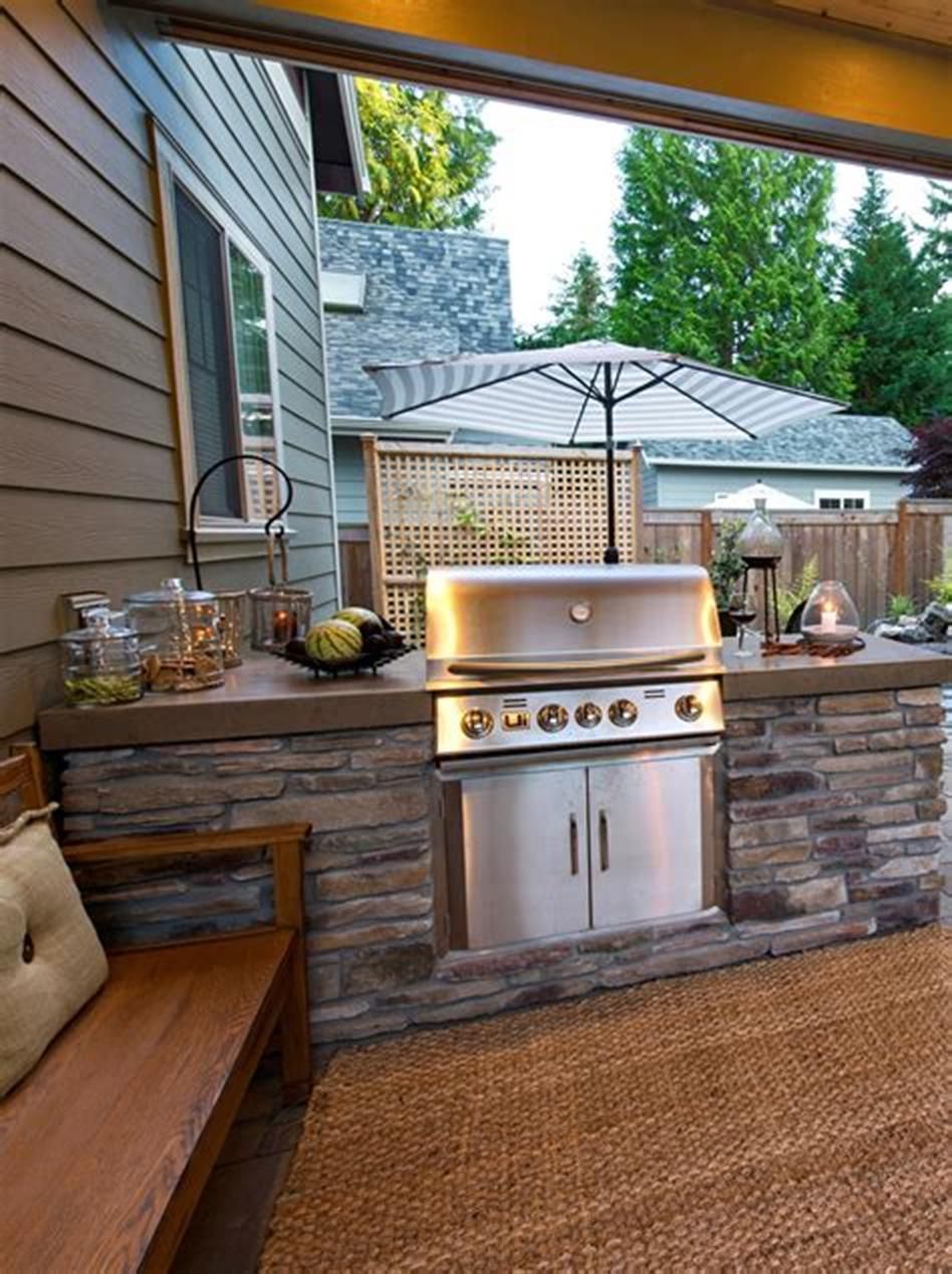 Small Covered Patio Ideas with Grill Small covered patio grill idea