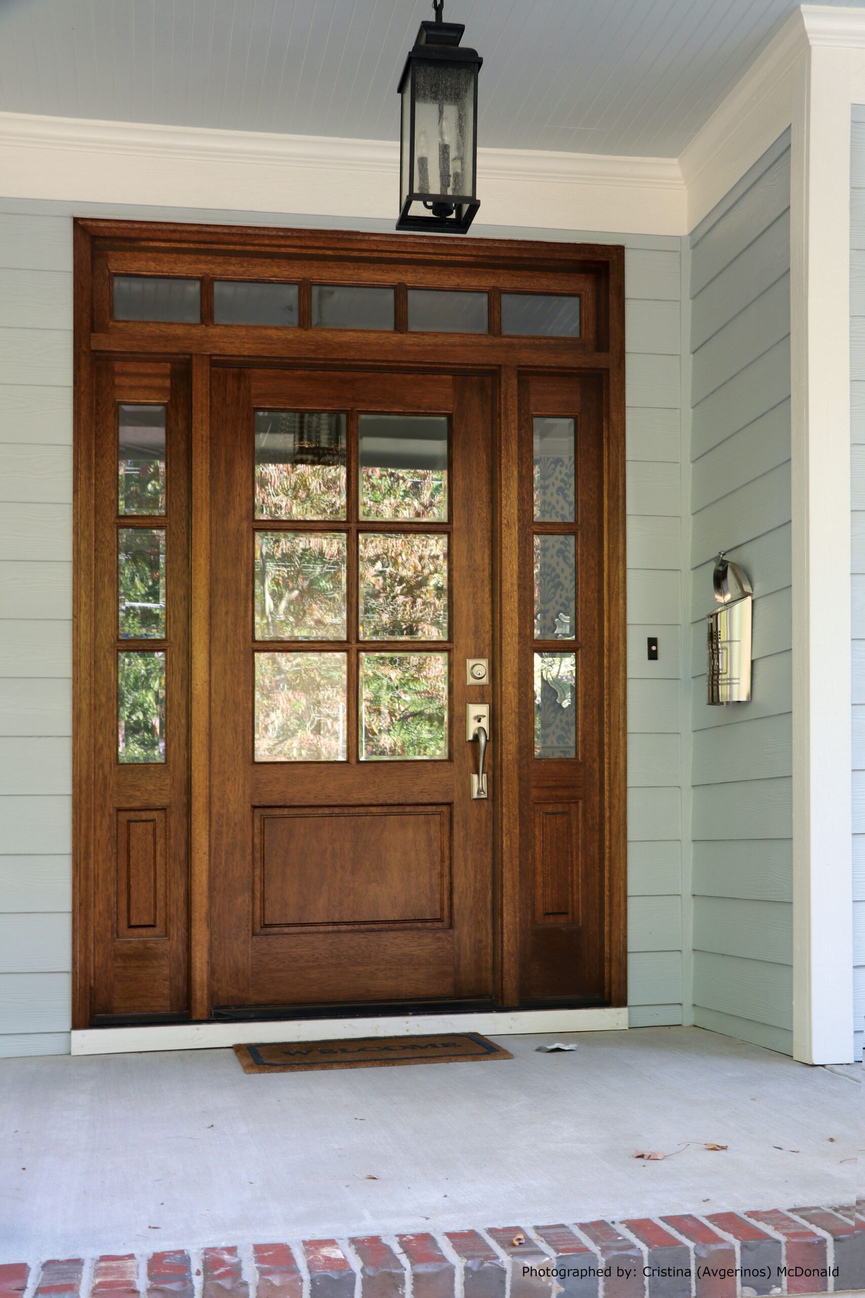 Craftsman Style Front Doors with Single Sidelight Black front door with matching glass sidelights