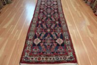 Blue Oriental Runner Rugs Blue oriental distressed vintage runner rug