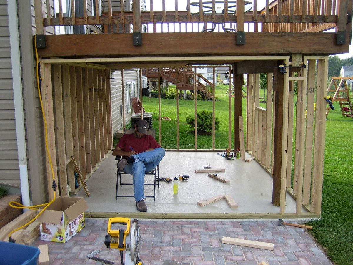 Building a Shed Under Your Deck How to build a roof on my deck : building a shed roof over a deck decks