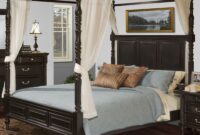 Queen Canopy Bedroom Canopy bedroom king queen cherry dumont pc sets furniture bedrooms traditional