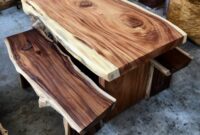 Live Edge Dining Table Bench Trestle epoxy custommade blackeningwoods hangiulkeninmali