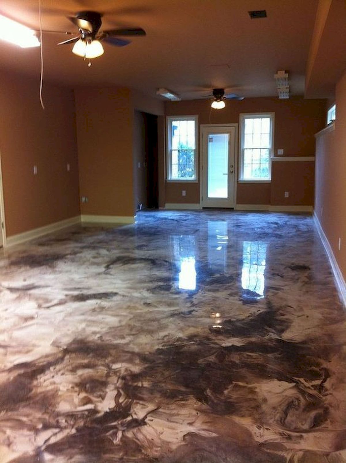 Stain Garage Floor vs Epoxy Choosing between epoxy and paint garage finishes