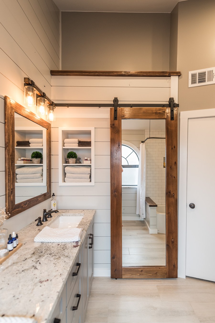 sliding barn door bathroom privacy Single sliding barn door