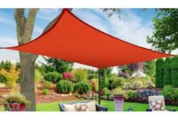 Shadesheet by Boen Sun Shade Sail Canopy Shadesheet by boen sun shade sail canopy, square, red, 12' x 12