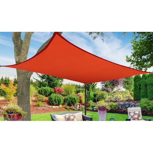 Shadesheet by Boen Sun Shade Sail Canopy Shadesheet by boen sun shade sail canopy, square, red, 12' x 12