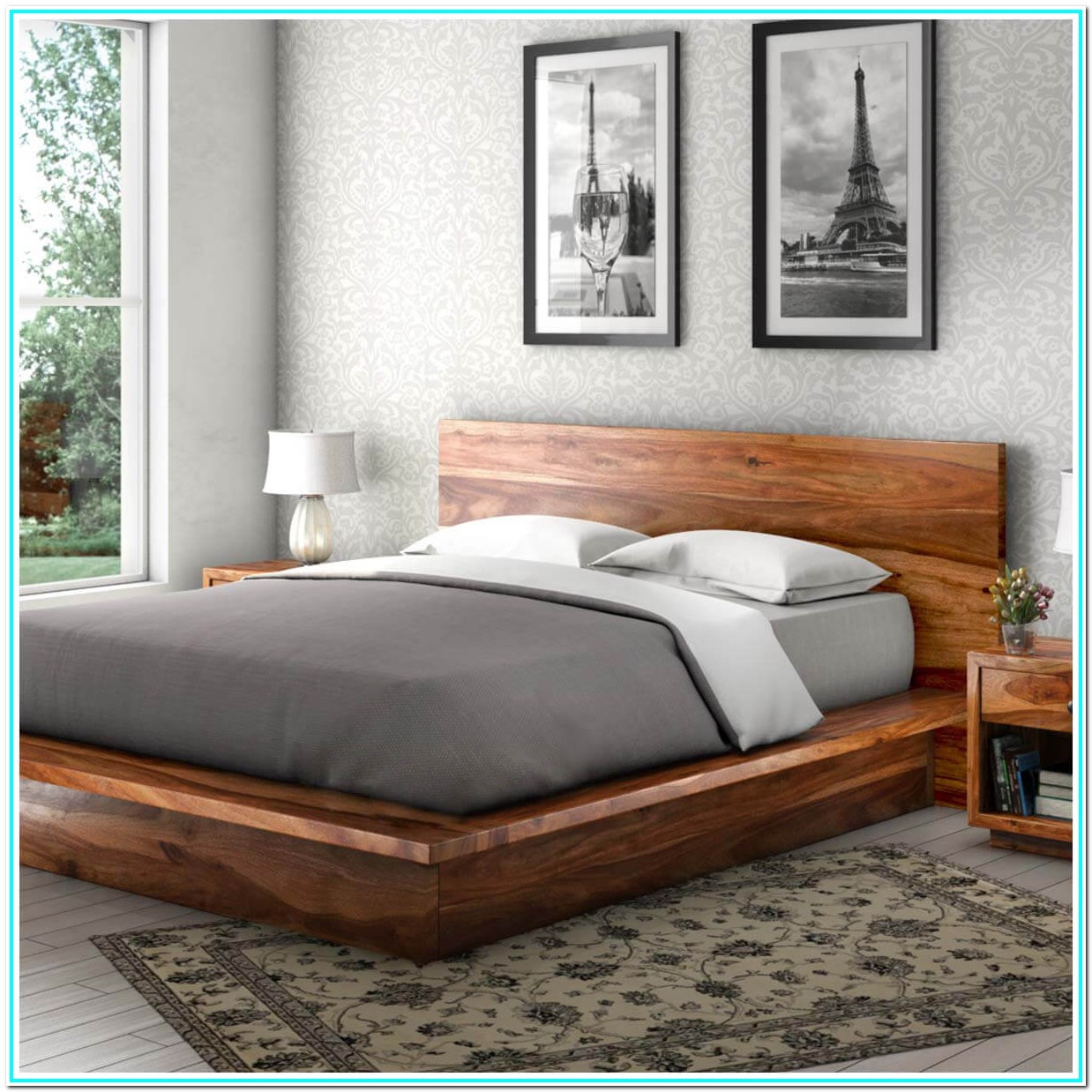 Wood Bed Frames Headboard King King platform bed frames selections