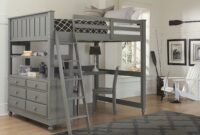 full loft bed with desk and storage Desk bed loft highlands driftwood kids