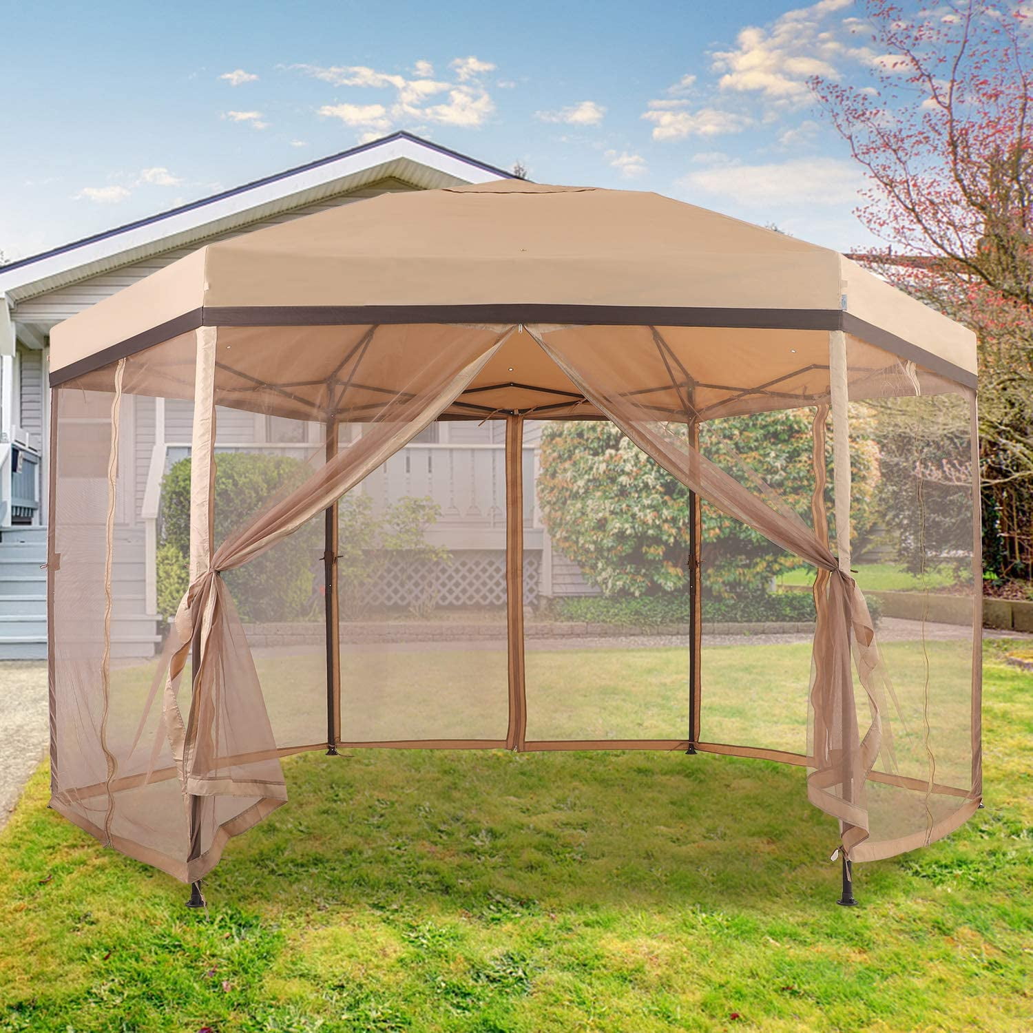 pop up canopy tent with sides Pop ez canopy tent gazebo 10×10 sides party tents shelter wedding 12×12 camping instant stand update center replacement goplus shade