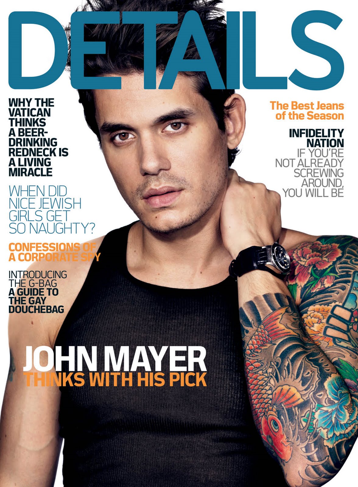 Magazine Details magazine covers 2009 mayer john men fashion magazines cover december month