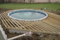 How to Build a Deck around a Round Above Ground Pool Pool ground above deck decks pools around build framing building swimming plans oval small close buildinformi description construction surface inground