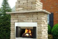 DIY Wood-Burning Fireplace Fireplace outdoor burning wood diy building kits fireplaces backyard