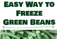 how to freeze fresh green beans How to preserve green beans