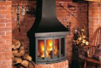 Built in Wood-Burning Fireplace Stone wood burning fireplace with built-in wood box and shelf. 100 yr