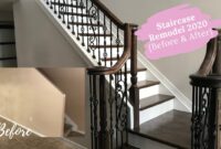 staircase remodel before and after Basement stairs remodel staircase before after remodeling choose board stairway open