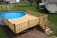 building a deck around a pool Intex decks