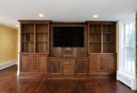 Built in Wood Cabinets Living Room Living room built-in cabinets — decor and the dog