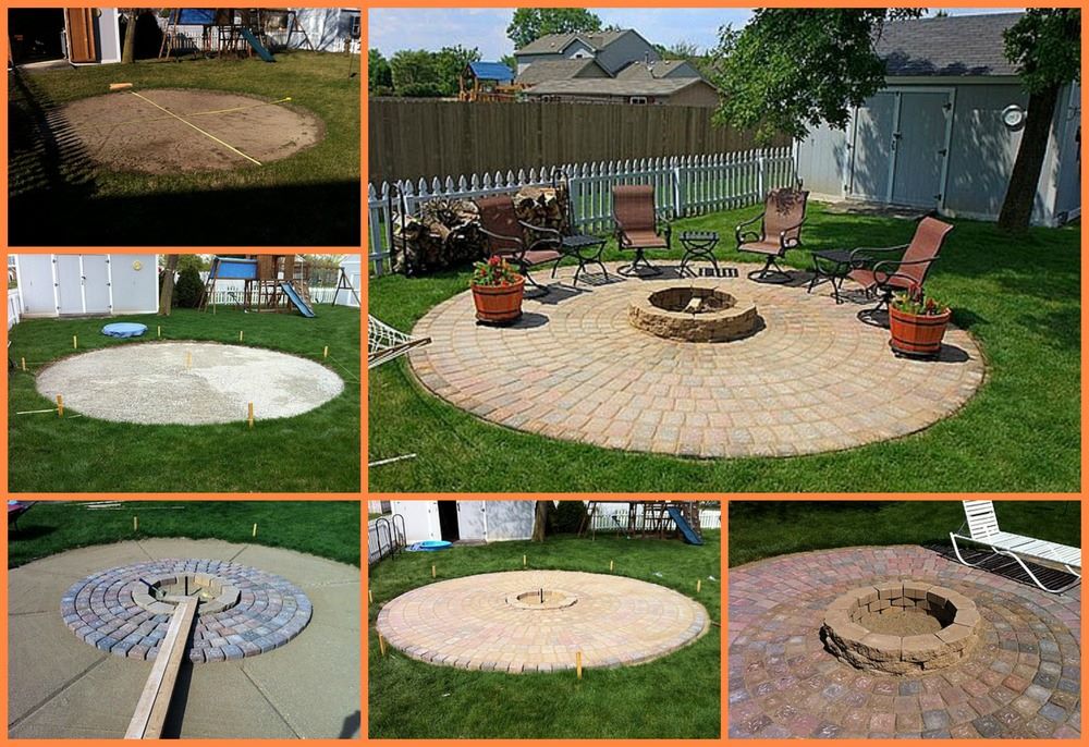 how to build a fire pit patio Cost to install backyard fire pit