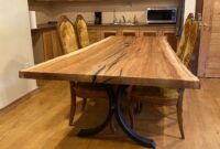 Oak Dining Table with Live Edge for Sale Driftwood palm