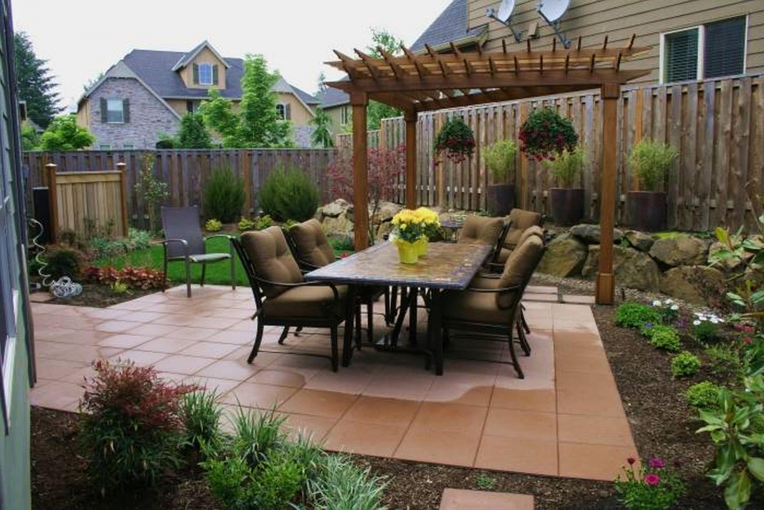 For Backyards Backyard patio small courtyard area awesome designs budget