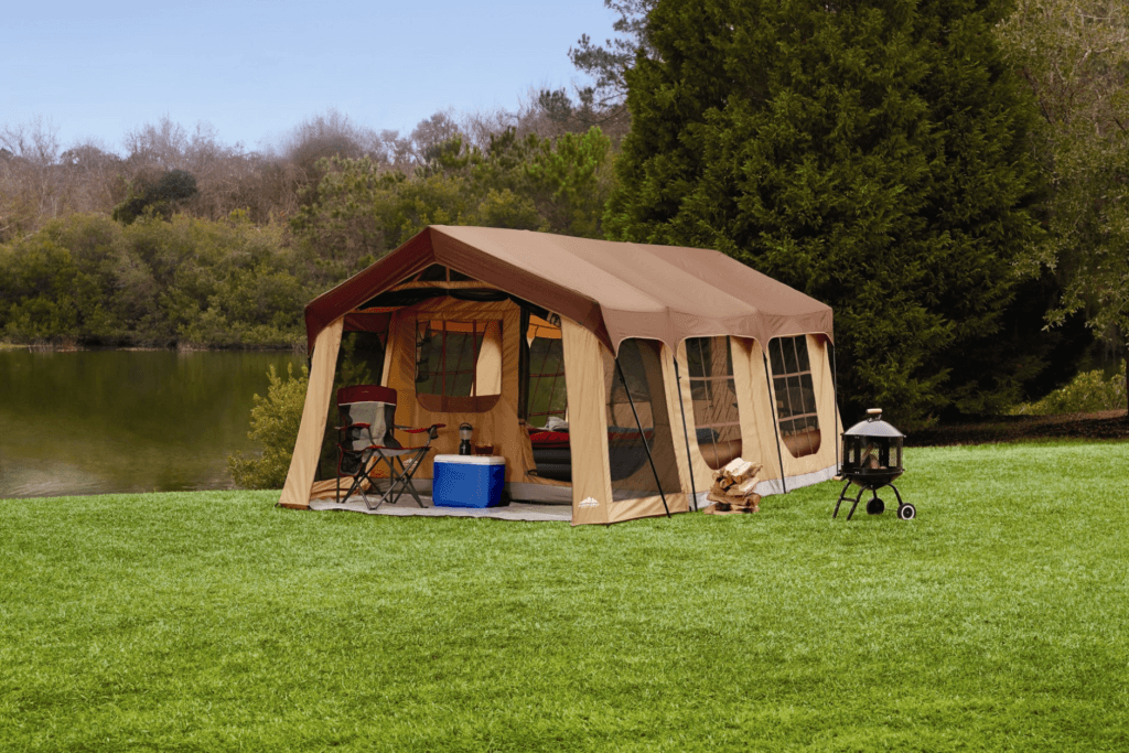 10 X 8 Cabin Tent Vintage classic coleman canvas tent 10' x 8' model 8481c830 for sale