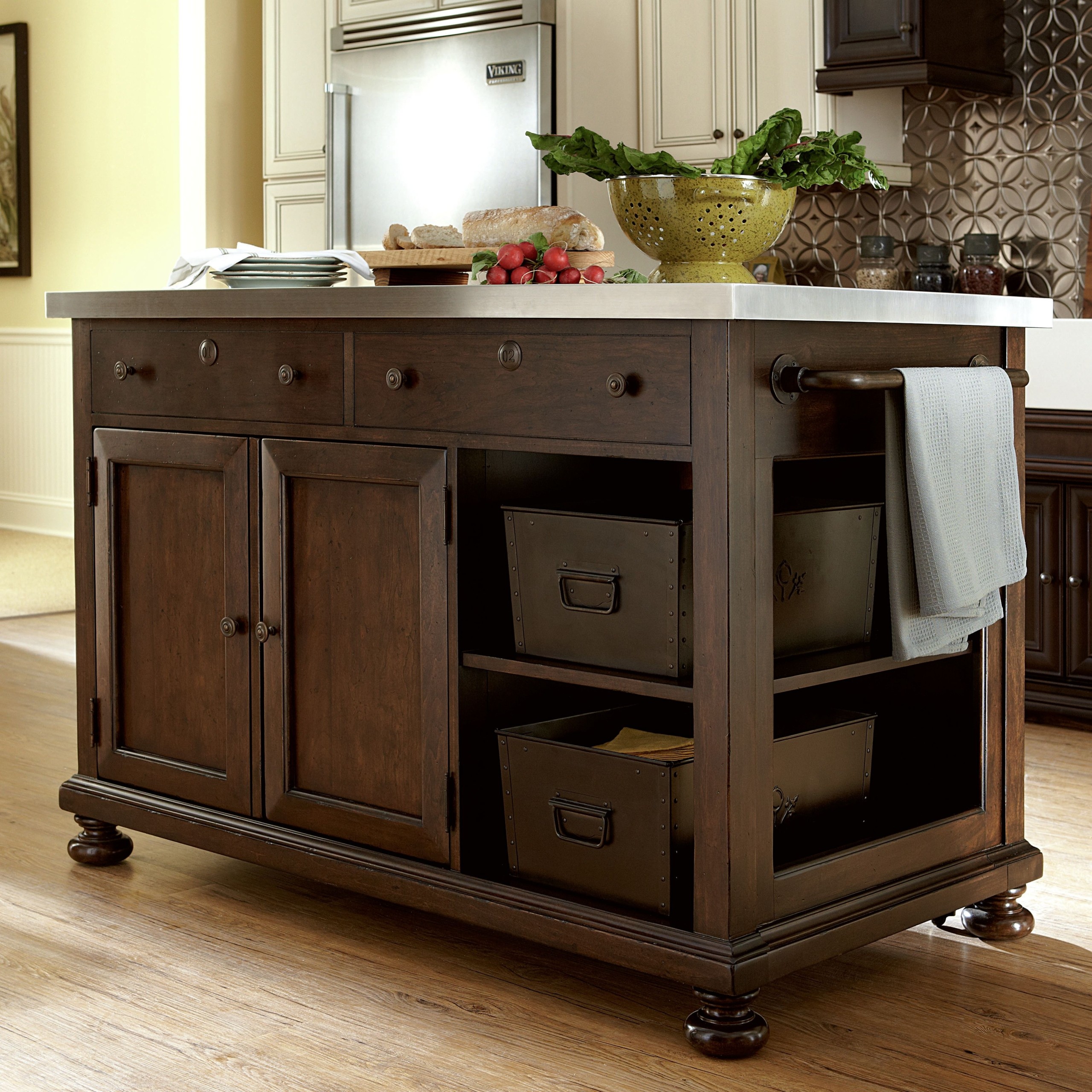 stainless steel kitchen island with seating Kitchen island with stainless steel top