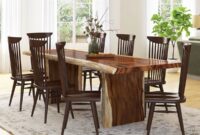 Live Edge Dining Table Set Live edge dining room table