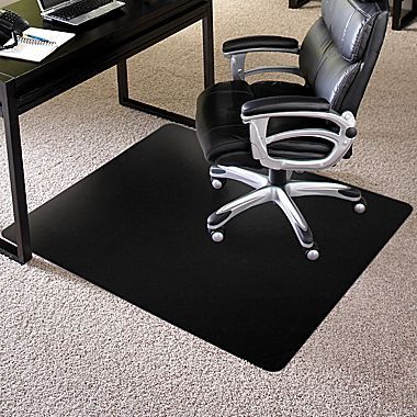 Staples Chair Mats for Carpet Staples® 45" x 53" flat pile carpet chair mat, lip