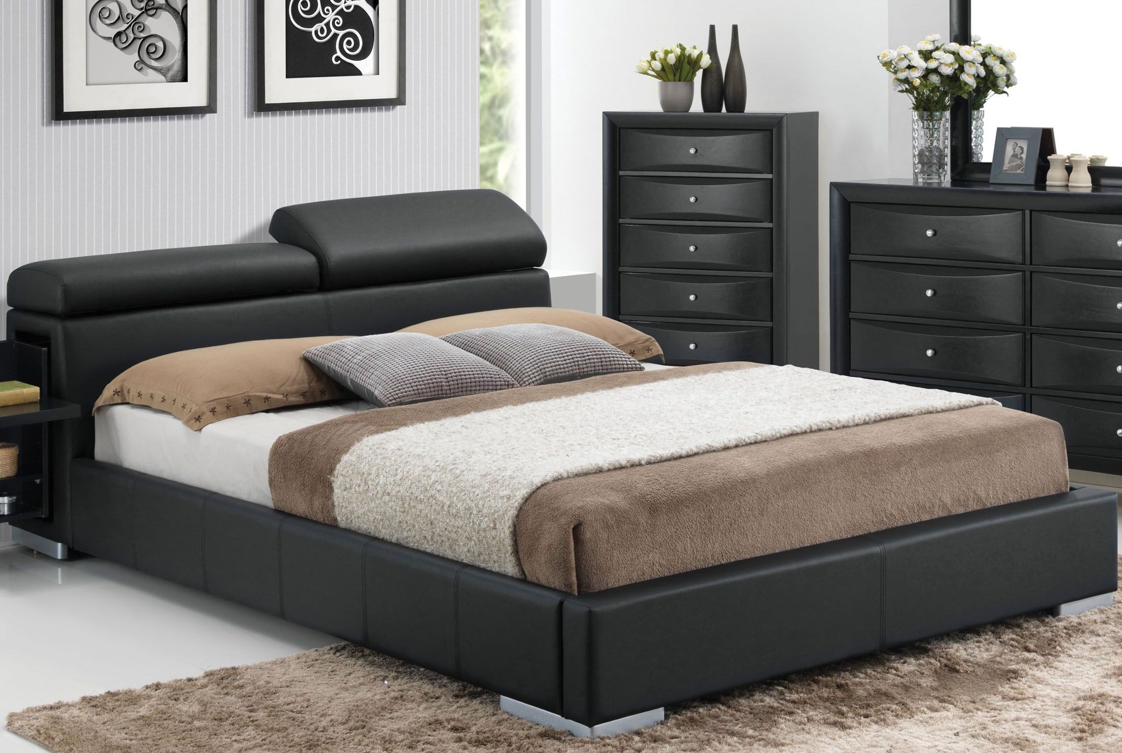 black king bed frame with storage Dhp maven popsugar