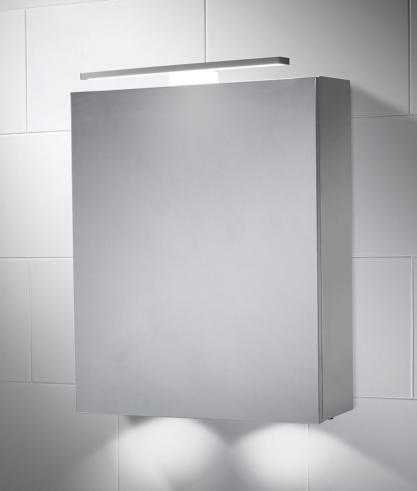 bathroom cabinet with mirror and light 600mm x 500mm led illuminated bathroom cabinet