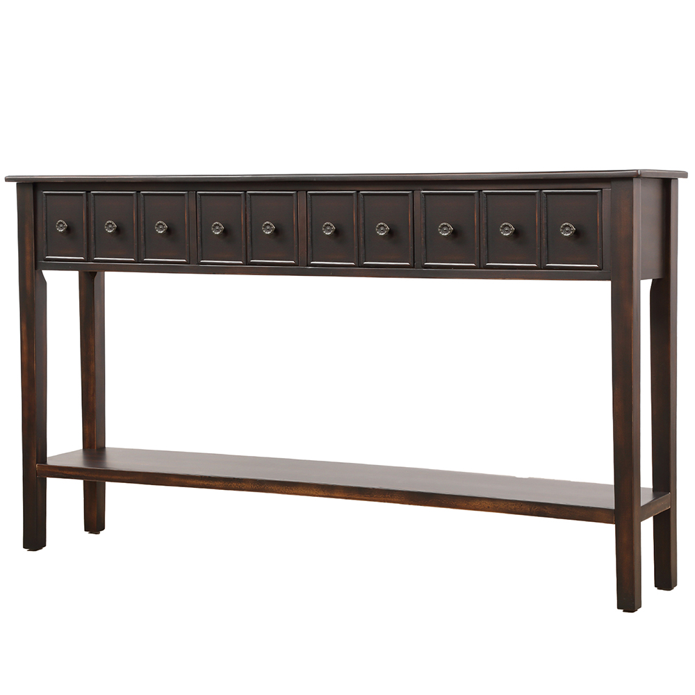 60 Console Table with Storage Cabinet lowestbest