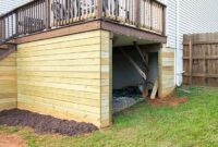 Building a Shed Under a Deck in Mountains Small deck storage ideas