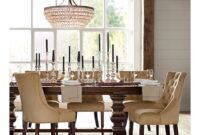 pottery barn banks dining table Pottery barn table banks dining extending chandelier drop crystal furniture rectangular tables clarissa off buffets bars medium memorial weekend candieanderson