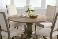 Gray Reclaimed Wood Dining Table Wood reclaimed dining table gray round pine desert furniture kitchen room details rustic