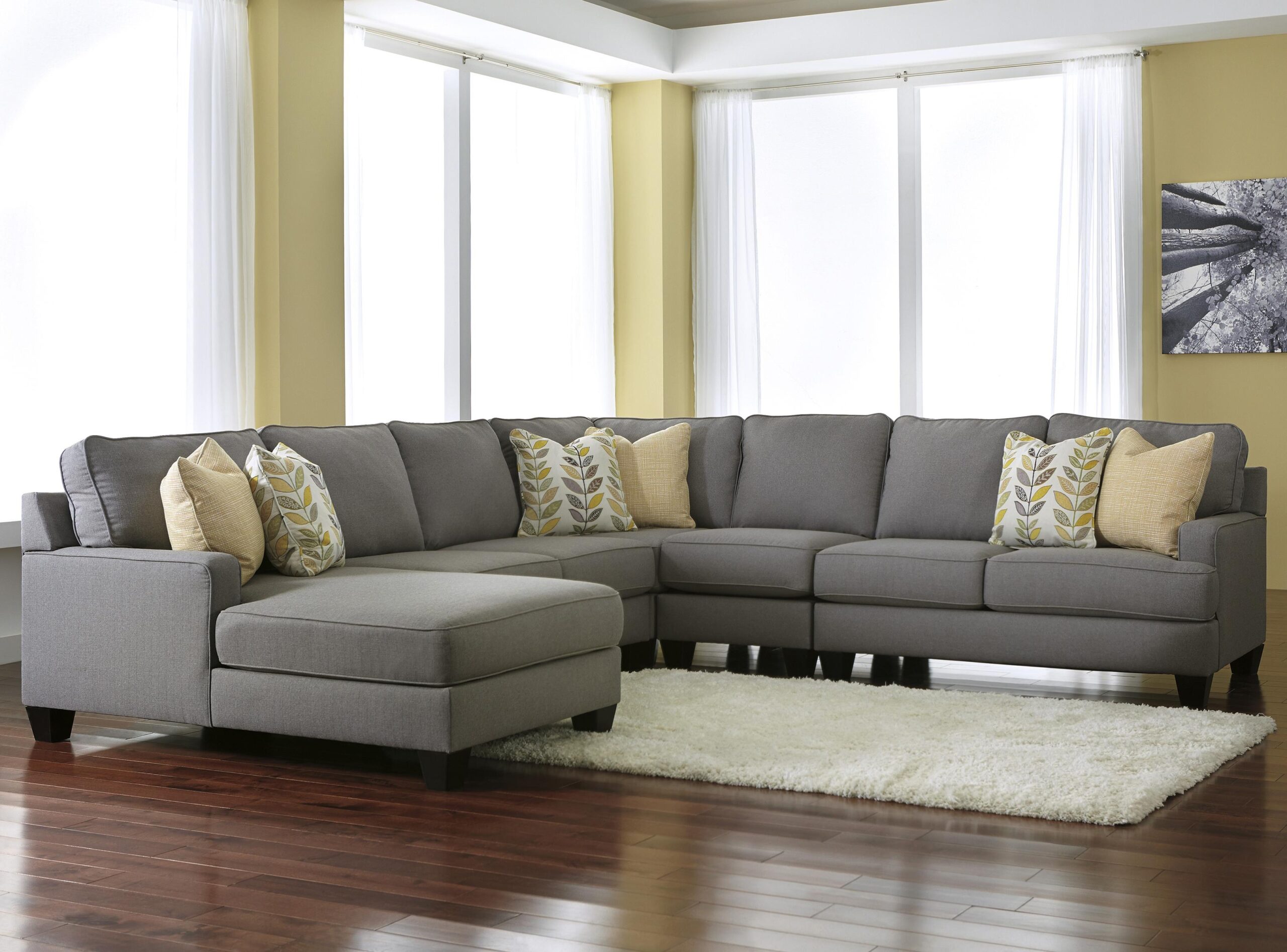 5 piece sectional sofa with chaise Signature design by ashley chamberly