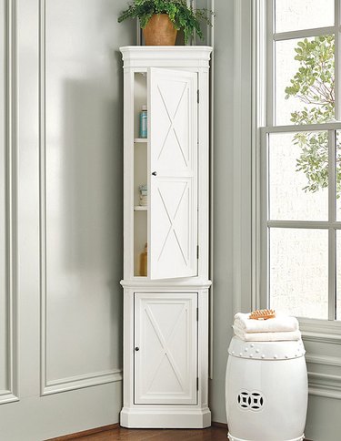 How to Build a Bathroom Corner Furniture Medicine Cabinet Corner medicine cabinet with mirror : carrington stainless steel corner