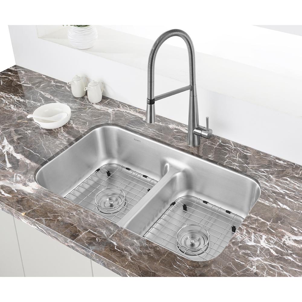 ruvati double bowl undermount 16 gauge kitchen sink Undermount ruvati